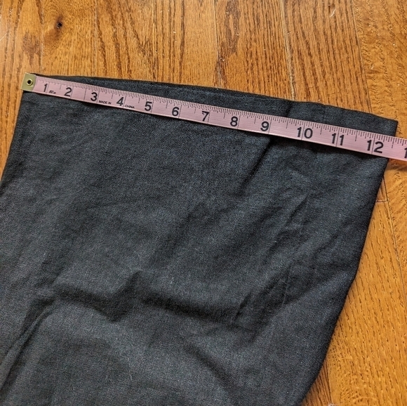 Vero MODA Linen Blend editor wrap pant low rise black wide leg 34 / xs / 0-2 - Picture 8 of 9